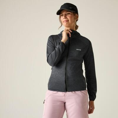Womens Ferna Marl Full Zip Hooded Stretch Midlayer