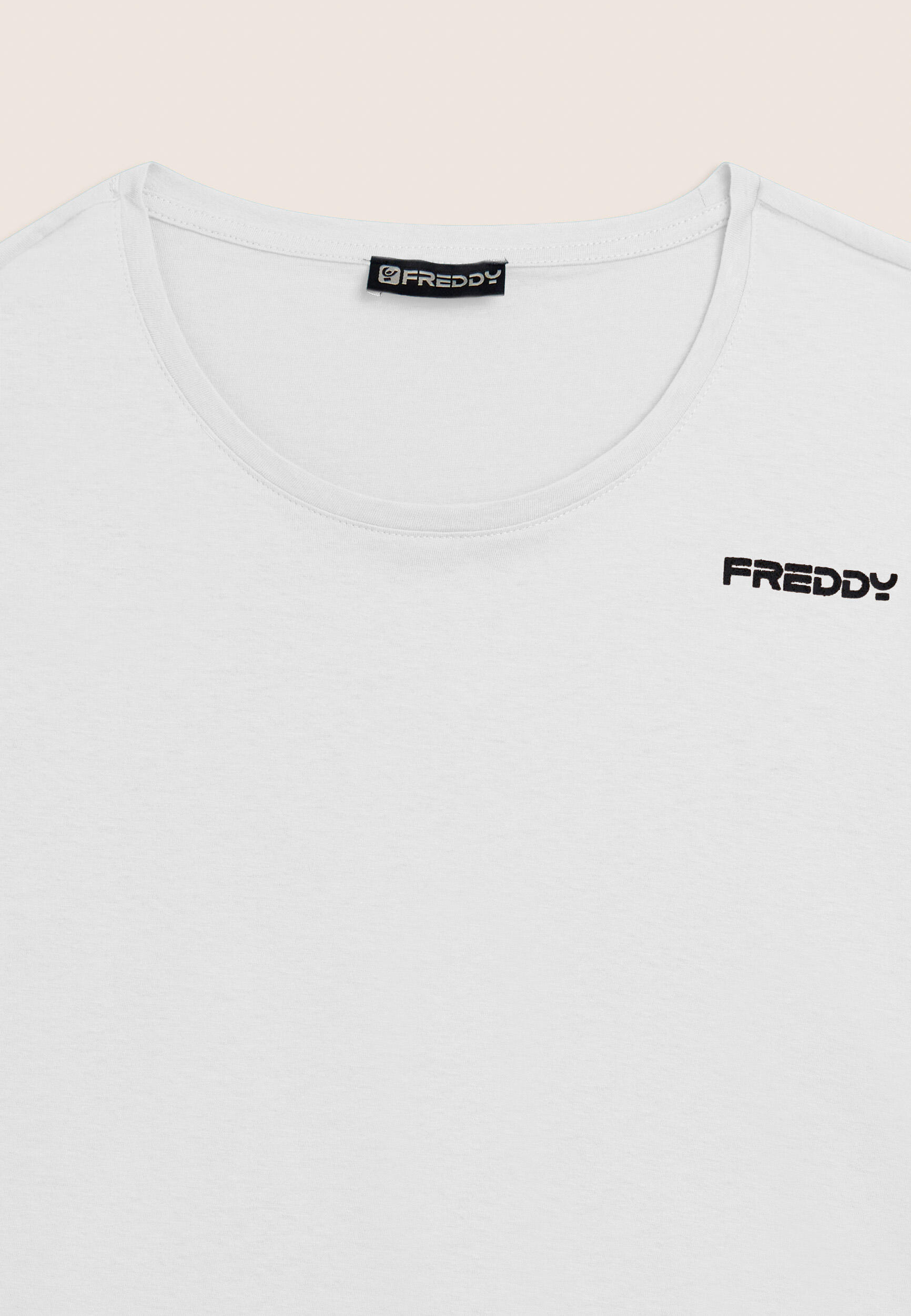 Cropped T-shirt met korte mouwen en klein FREDDY-logo 3/3