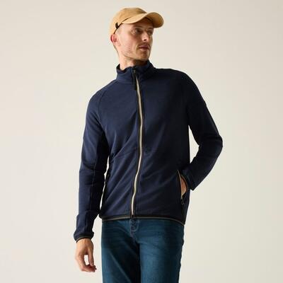 Malton Herren-Fleecejacke mit durchgehendem Reißverschluss, meliert