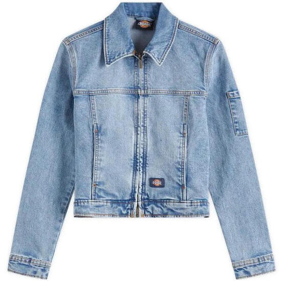 Dickies Veste en Jean Slim Lavé Bleu Décoloré