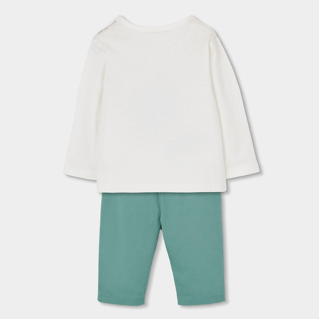 Conjuntos de verano de gimnasia bebé niño boboli blanco 2/7