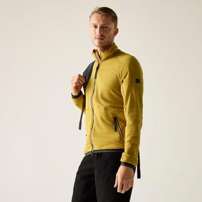 Malton Herren-Fleecejacke mit durchgehendem Reißverschluss, meliert