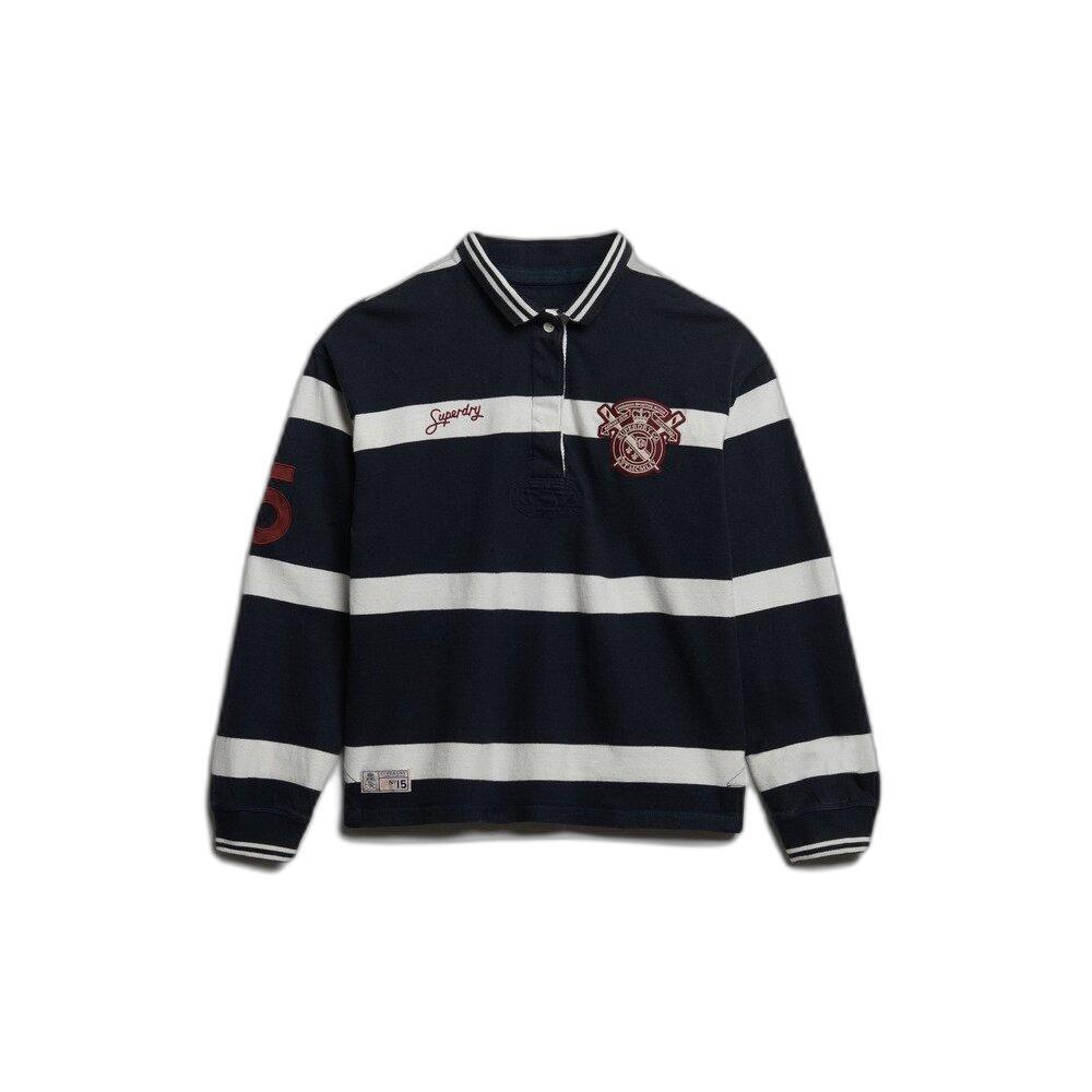 Polo à rayures manches longues femme Superdry Crest 1/2