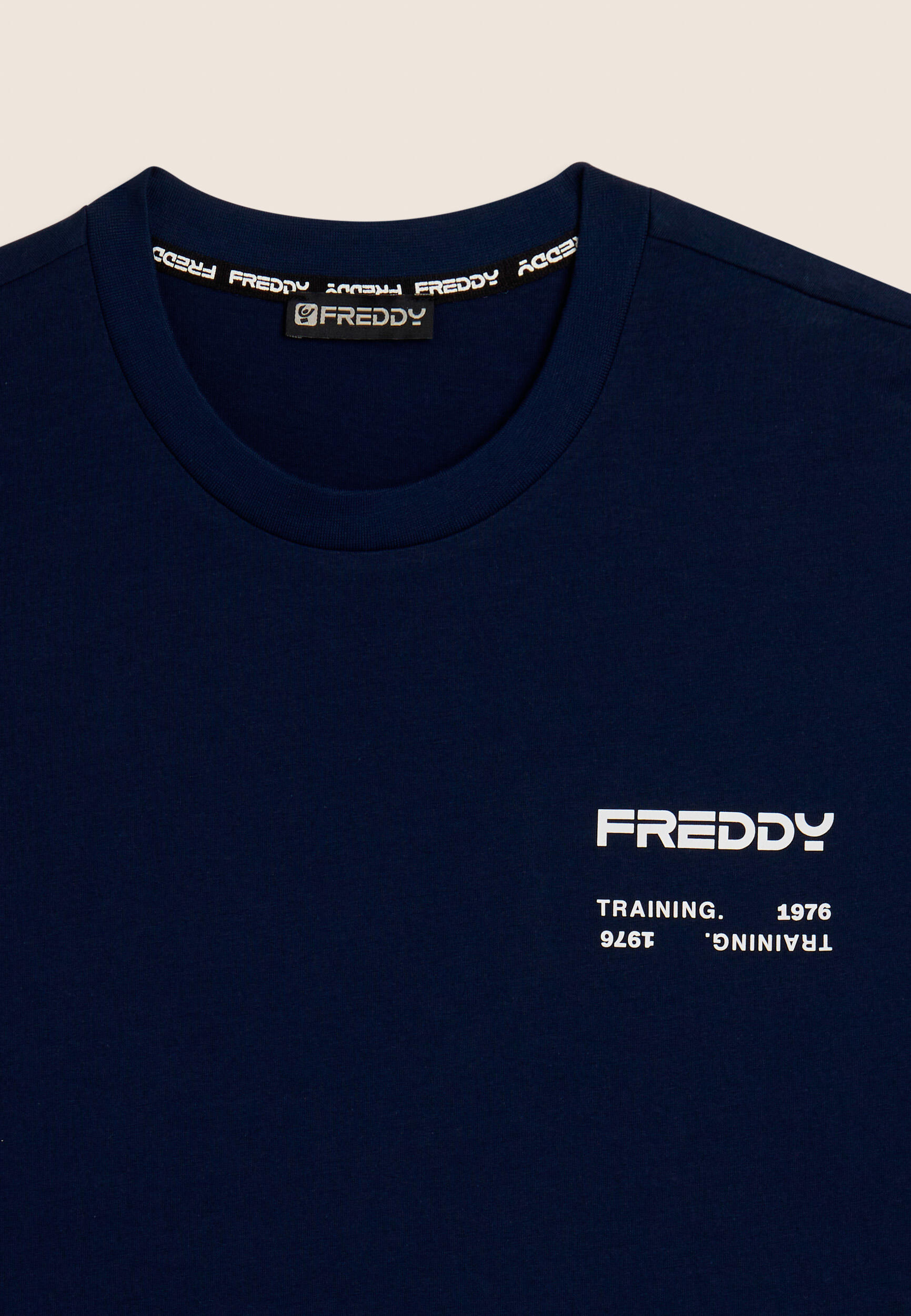 T-shirt en coton avec logo en caoutchouc 7/7