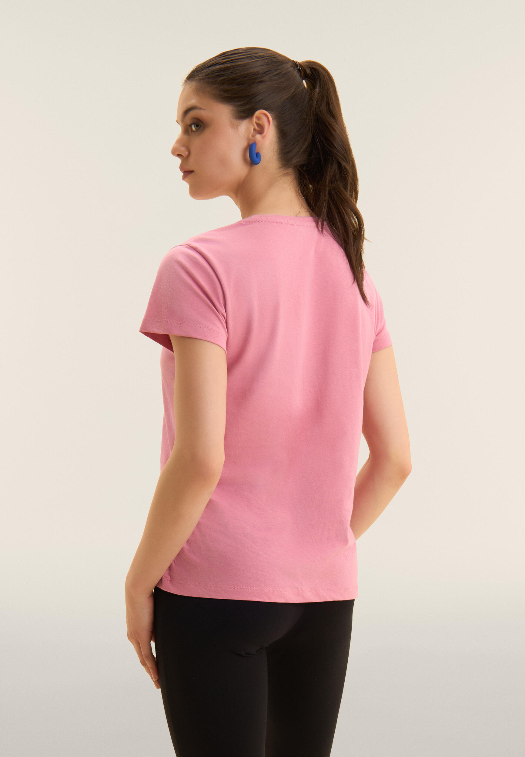 T-shirt Manica Corta con Logo FREDDY in Outline Glitter 3/4