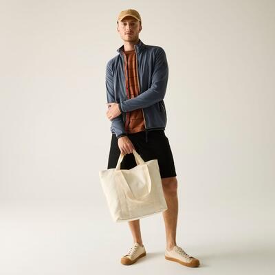 Malton Herren-Fleecejacke mit durchgehendem Reißverschluss, meliert