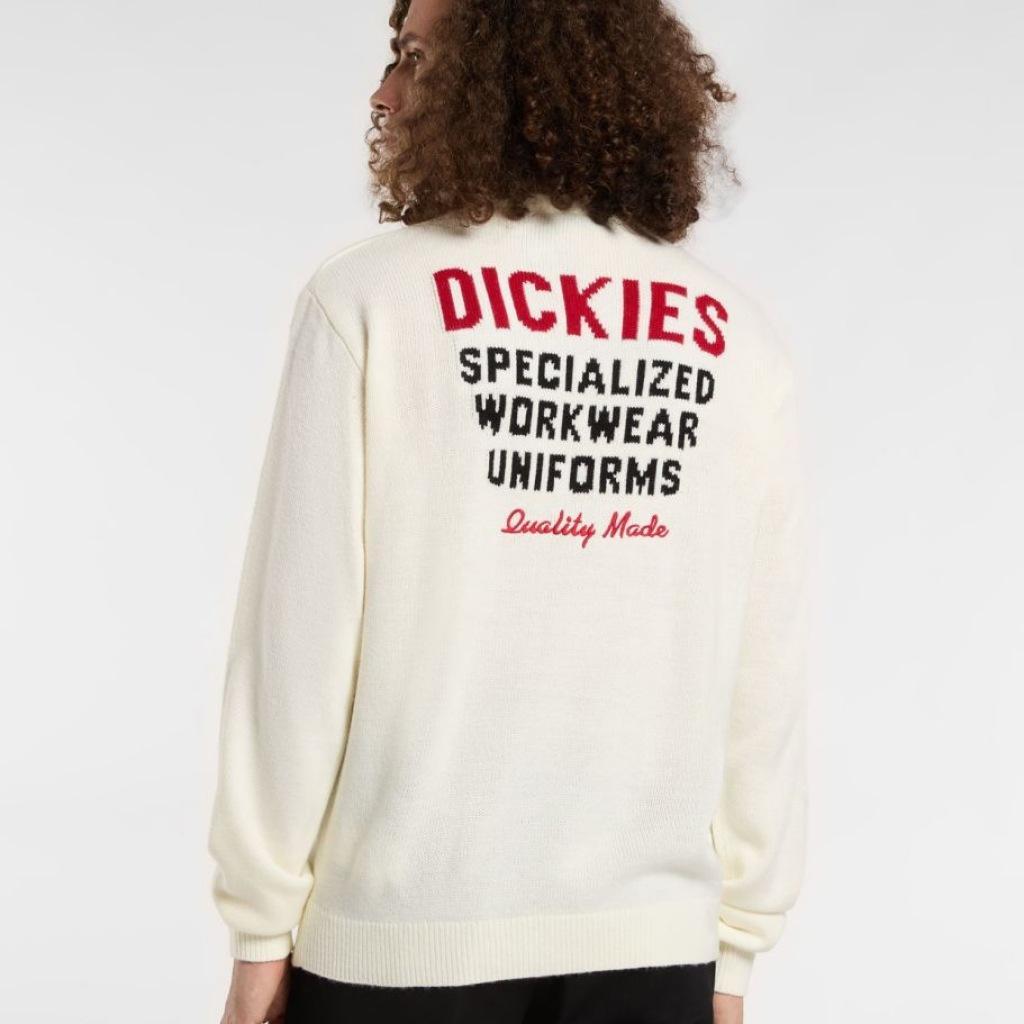 Bluza polarowa DICKIES UNIFORM SWEATER EGRET Biały 3/5