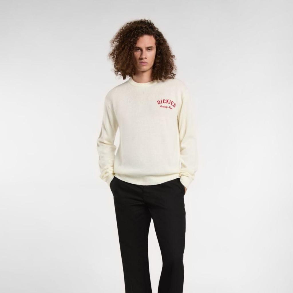 Bluza polarowa DICKIES UNIFORM SWEATER EGRET Biały 4/5