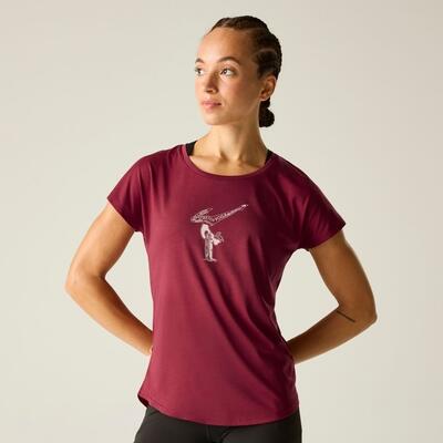 Dames serenity t-shirt met korte mouwen en grafische print