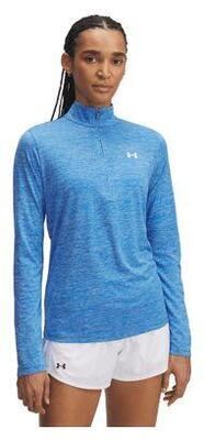 Under armour tech twist blue 1/2 zip top voor dames