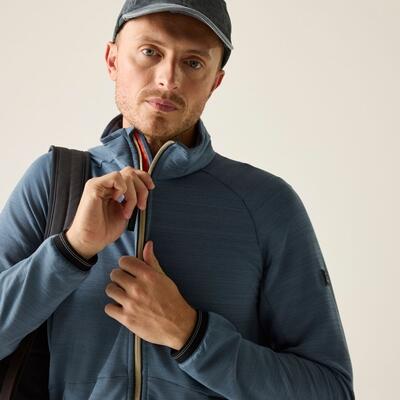 Malton Herren-Fleecejacke mit durchgehendem Reißverschluss, meliert 5/7