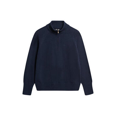 Klassieke trui met rits en katoen voor dames superdry