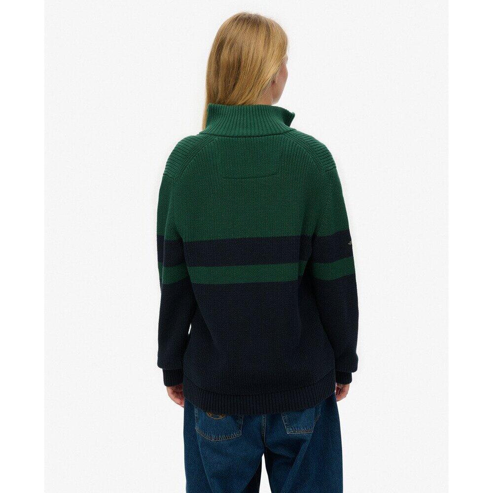 Pull oversize rayé en coton à col zippé femme Superdry Classic 4/6