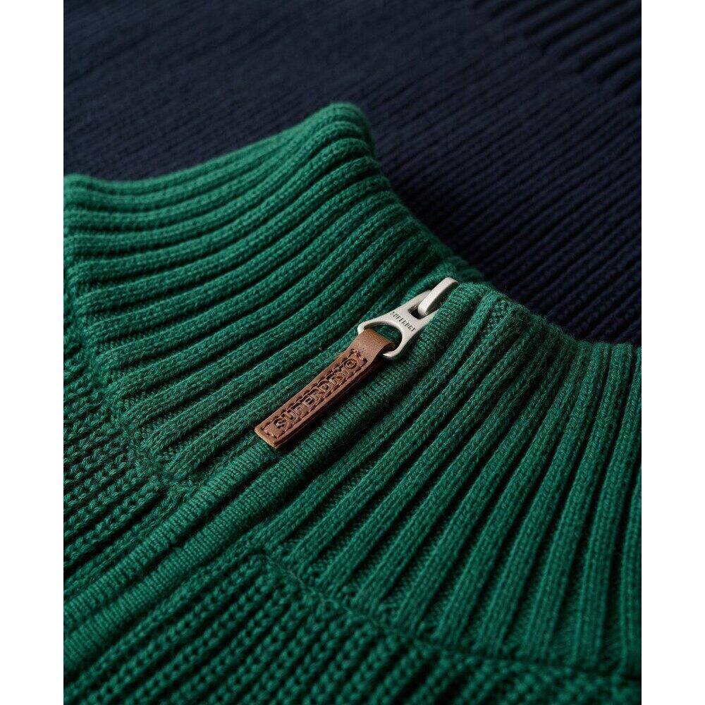 Pull oversize rayé en coton à col zippé femme Superdry Classic 6/6