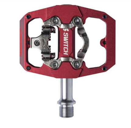 MTB-fiets pedaal SWITCH CRANK FLIP, rood
