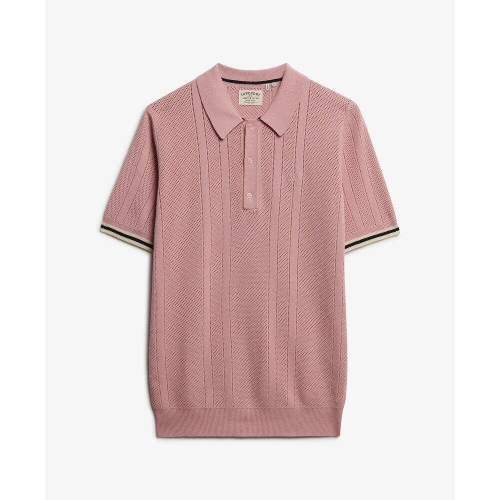 Textured knit polo Superdry