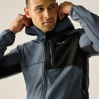 Pile da uomo Alven con zip intera e cappuccio 6/7