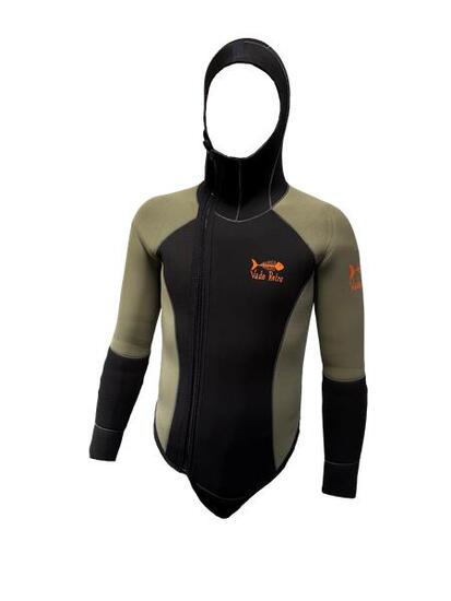 Veste Green Canyon 5 mm Canyoning Adulte couleur noir kaki