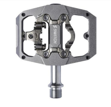 MTB-fiets pedaal SWITCH CRANK FLIP, zilver