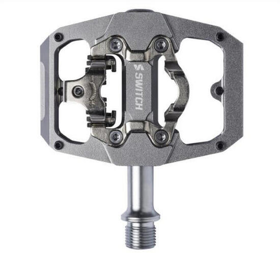 MTB-fiets pedaal SWITCH CRANK FLIP, zilver