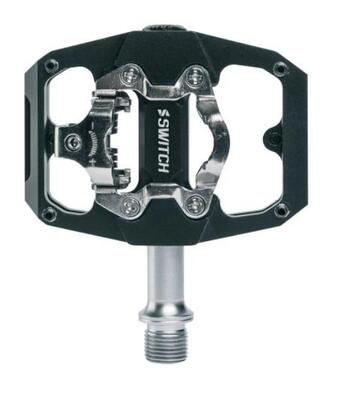 Mtb-fiets pedaal switch crank flip, zwart