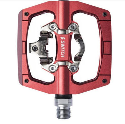 Mtb-fietspedaal switch no foot, rood