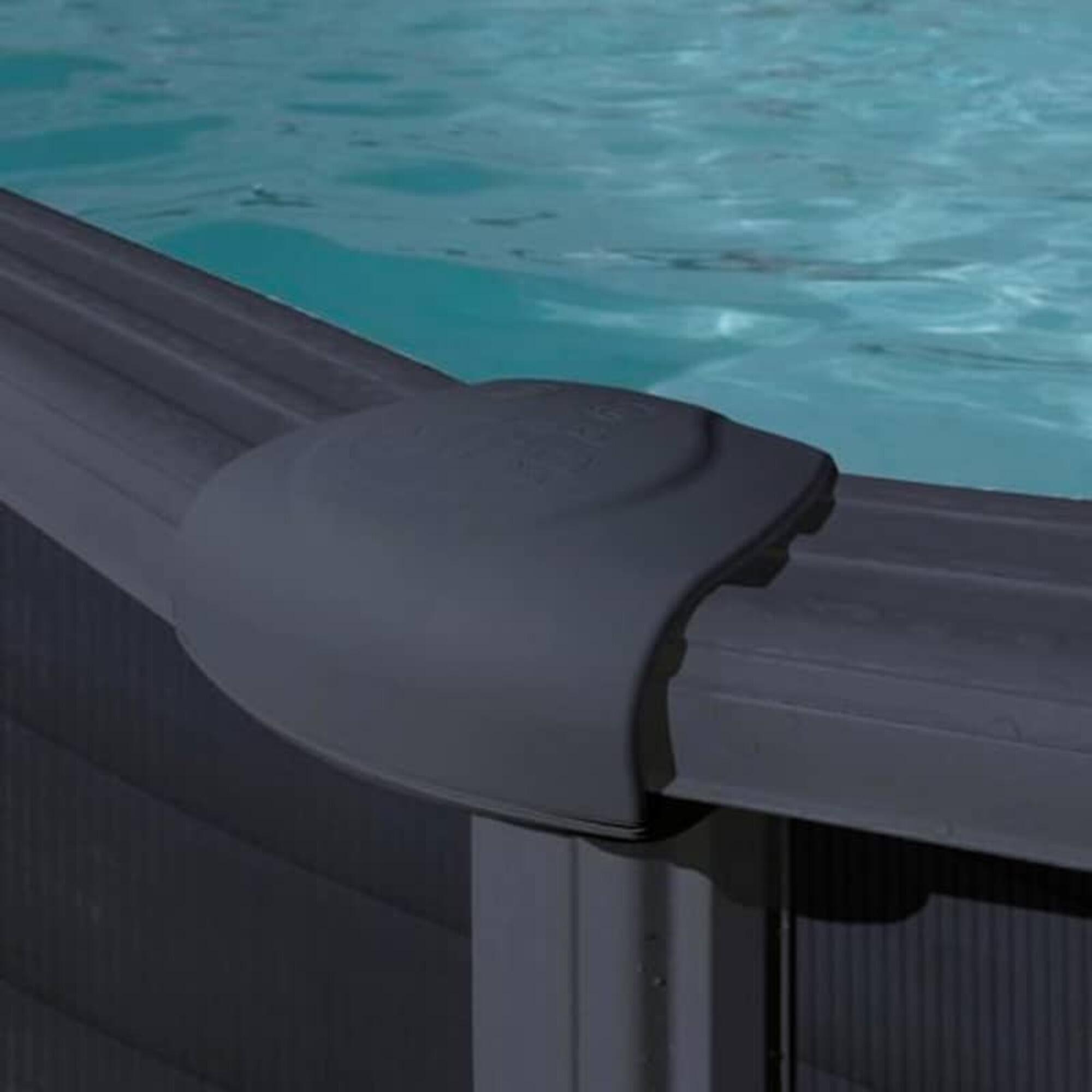 Piscina Capri Grefito Elevada Aço Galvanizado Completa Fácil Montagem - 610x375 5/7