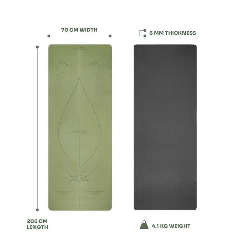 Podložka na jógu myga Alignment 6 mm XL kaučuková