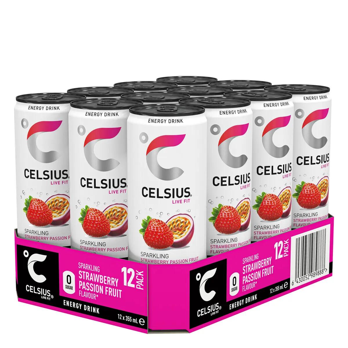 Bevande energetiche - Celsius Energy Drink - Fragola e Frutto della Passione 1/3