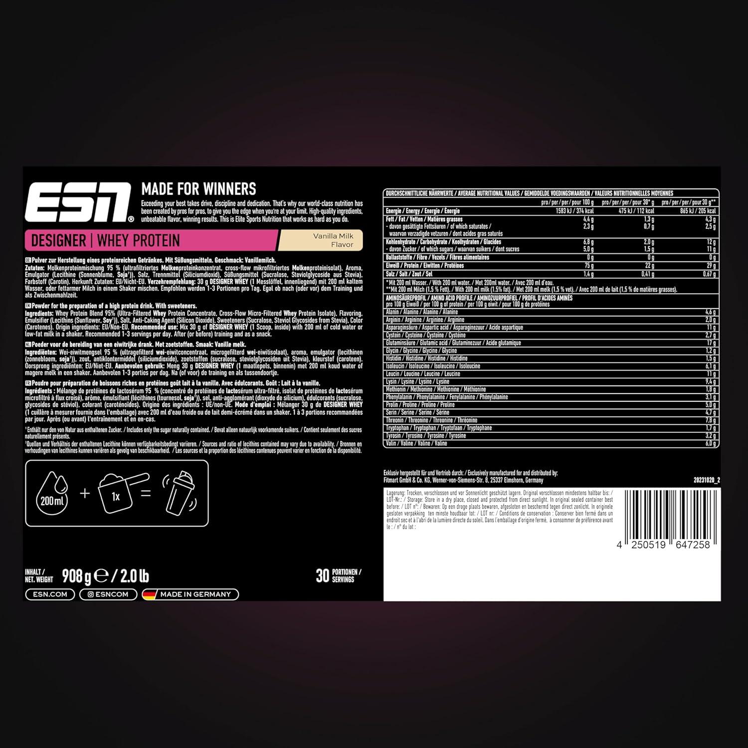 Designer Whey Protein 908g ESN 2/2