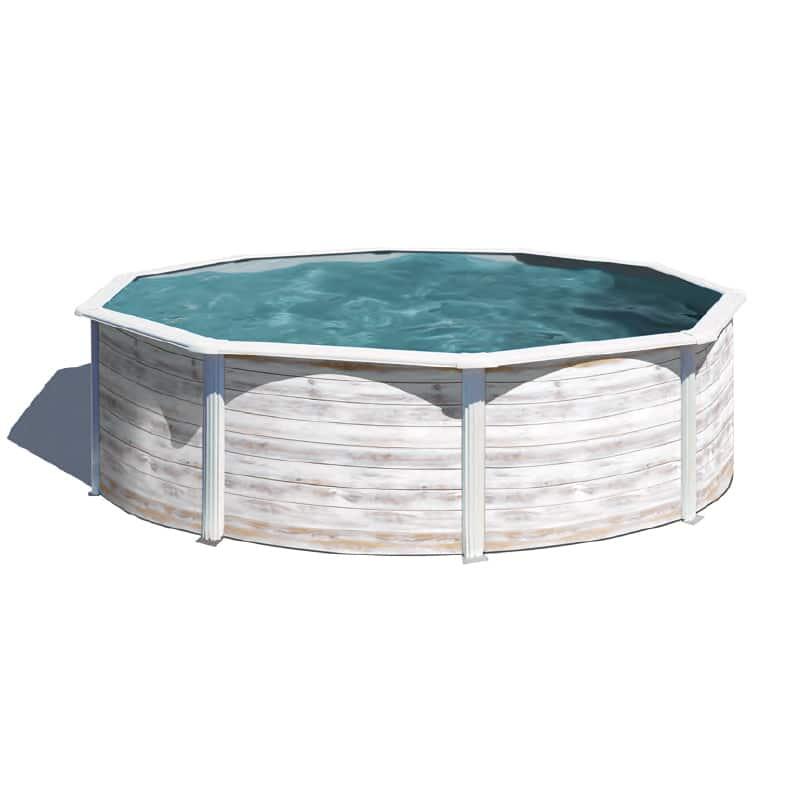 Nordischer Deko-Stahlpool Finnland 300 x 120 cm Rund 4/7