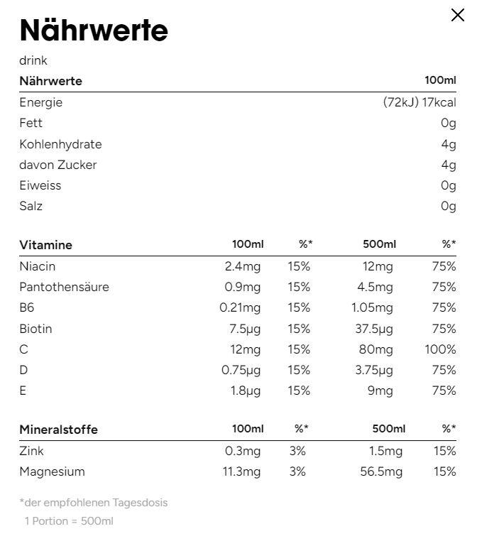 Eau vitaminée "Antiox" 500ml Focus Water (lot de 12) 3/3