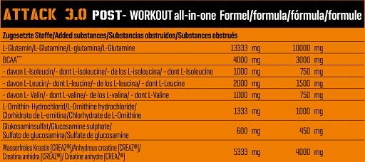 Body Attack POST ATTACK 3.0 900g 3/7
