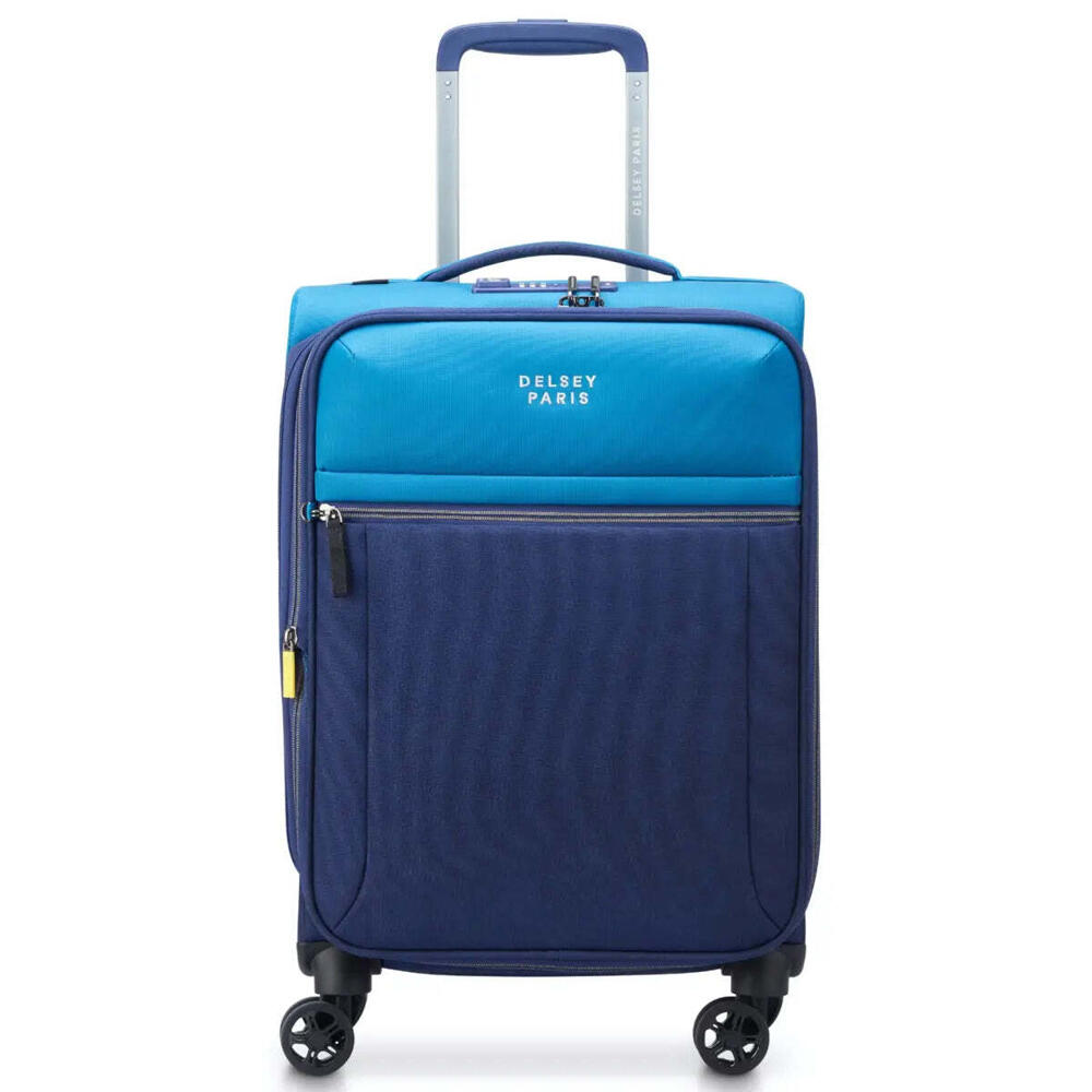 Delsey Brochant 3 - 55 cm 4-Wheel Expandable Carry-on Suitcase - Ultramarine Blu
