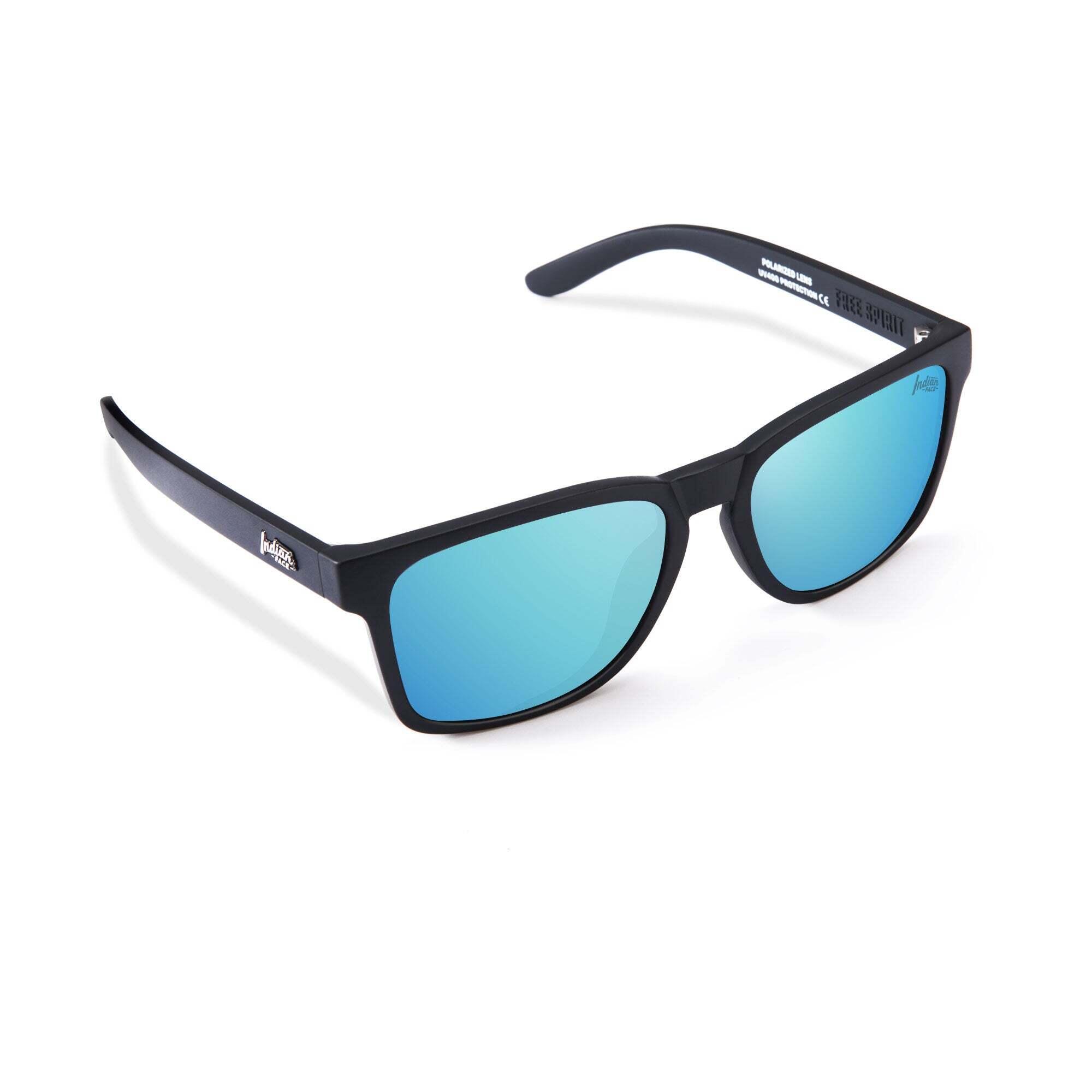 Unisex outdoor gafas de sol polarizadas UV400 CAT.3 Free Spirit Negro / Azul 3/6