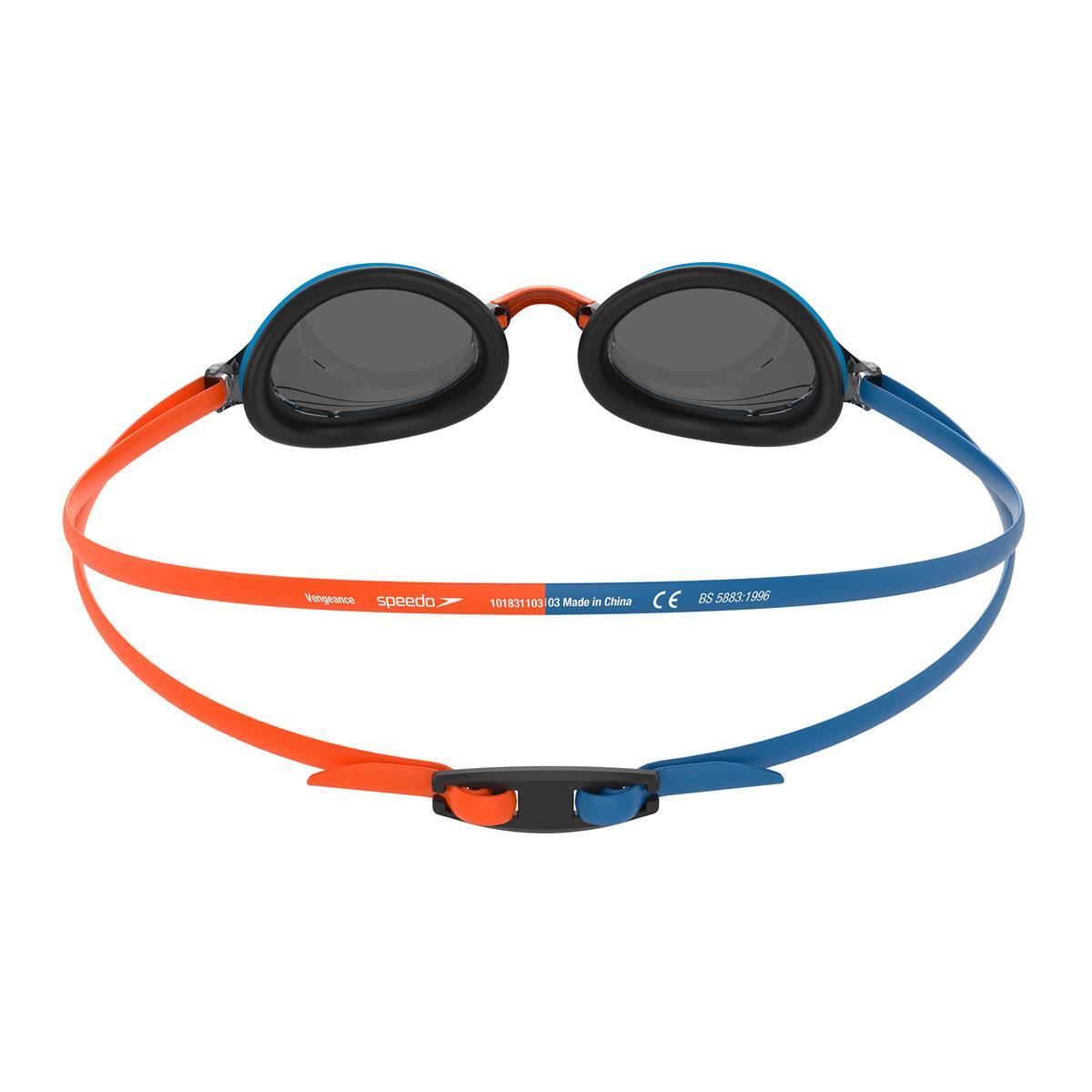 Óculos de Natação Speedo Vengeance - Salso/ Azul Piscina/ Fumê 3/5