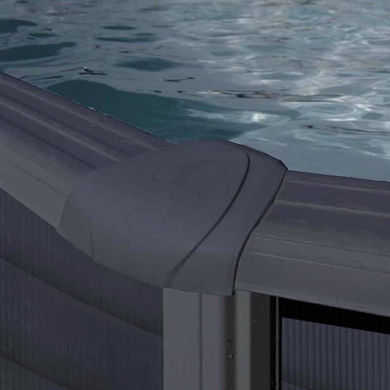 Piscina acero imitacion GRAFITO  Ø  350 x 120 3/10