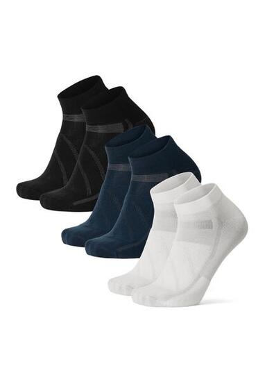 Chaussettes de cyclisme route basses 3 paires séchage rapide anti-ampoules