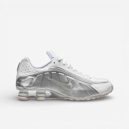 Nike Shox R4 White Bright Crimson Metallic Silver