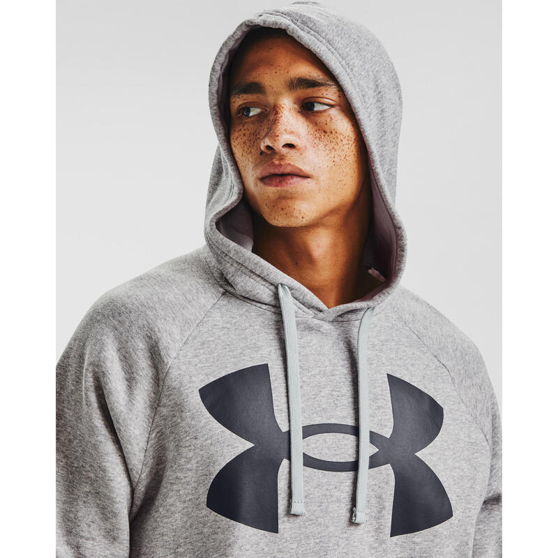 Sudadera con Capucha Hombre Under Armour Rival Big Logo Gris claro