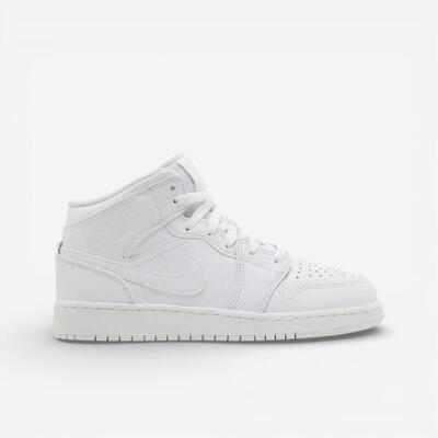 Jordan 1 Mid Triple White (2023) (GS)
