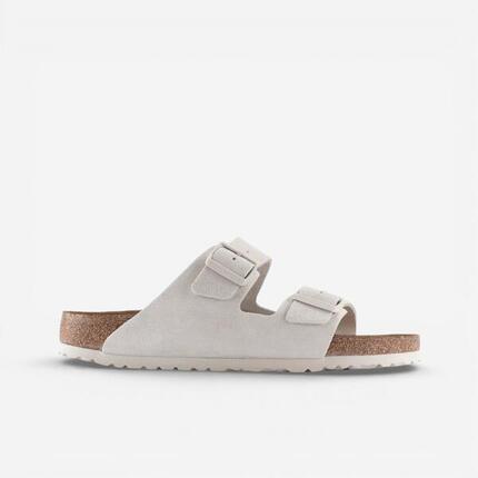 Birkenstock Arizona Soft Footbed Suede Antique White
