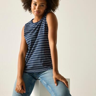 Dames fariene katoenen mouwloze top