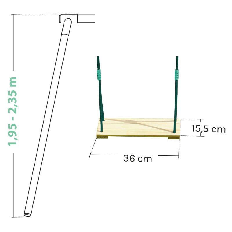 Siège balançoire bébé en bois pour portique 5/5