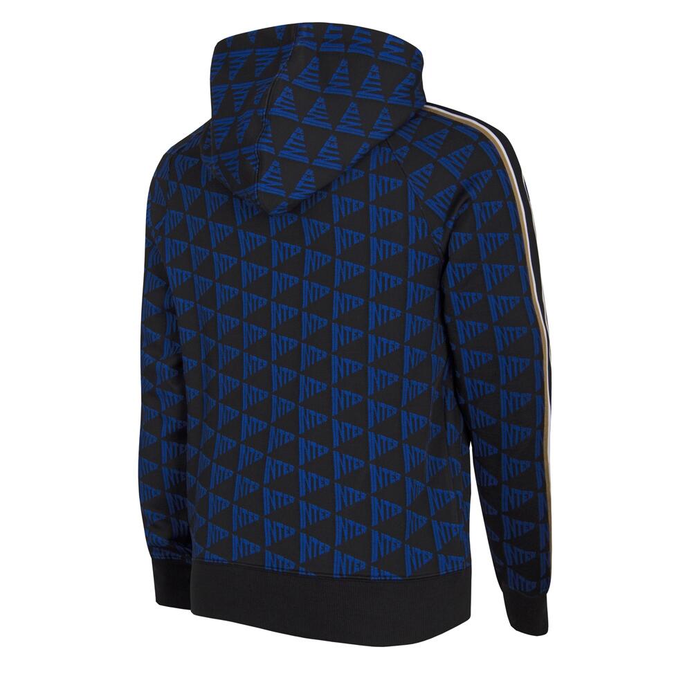 Felpa con cappuccio - Uomo - Inter Milan All Over - Nera/Blu 3/7