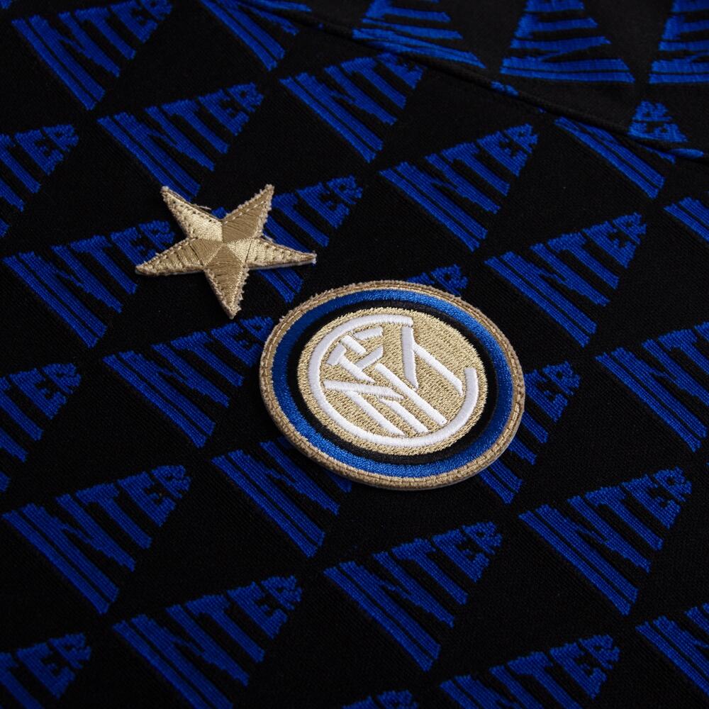Felpa con cappuccio - Uomo - Inter Milan All Over - Nera/Blu 4/7
