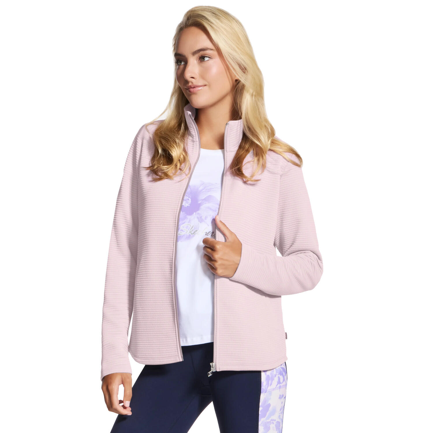 Bluza dresowa sportowa damska The Hoodless Hoodie GoWalk Shine Jacket 3/4