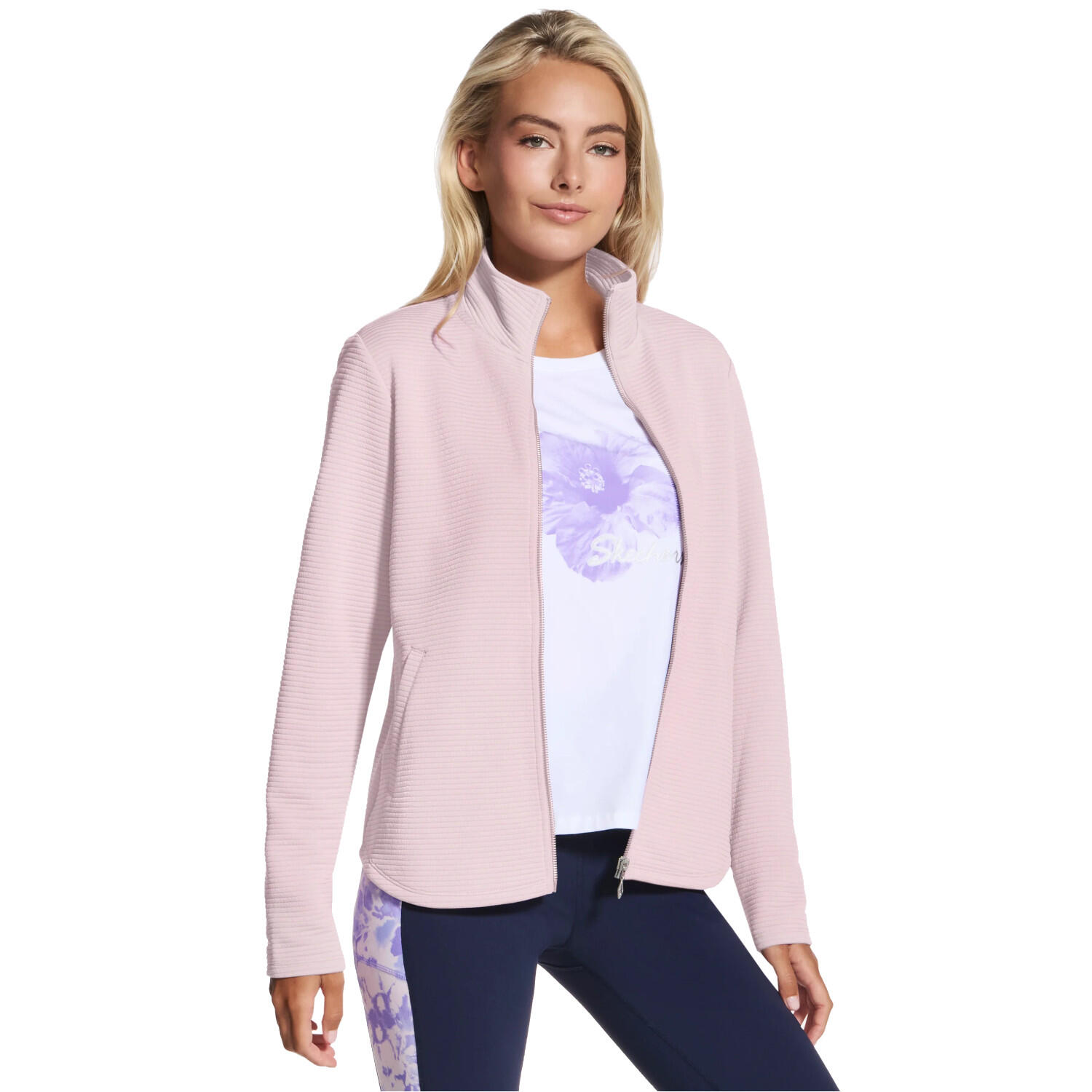 Bluza dresowa sportowa damska The Hoodless Hoodie GoWalk Shine Jacket 4/4