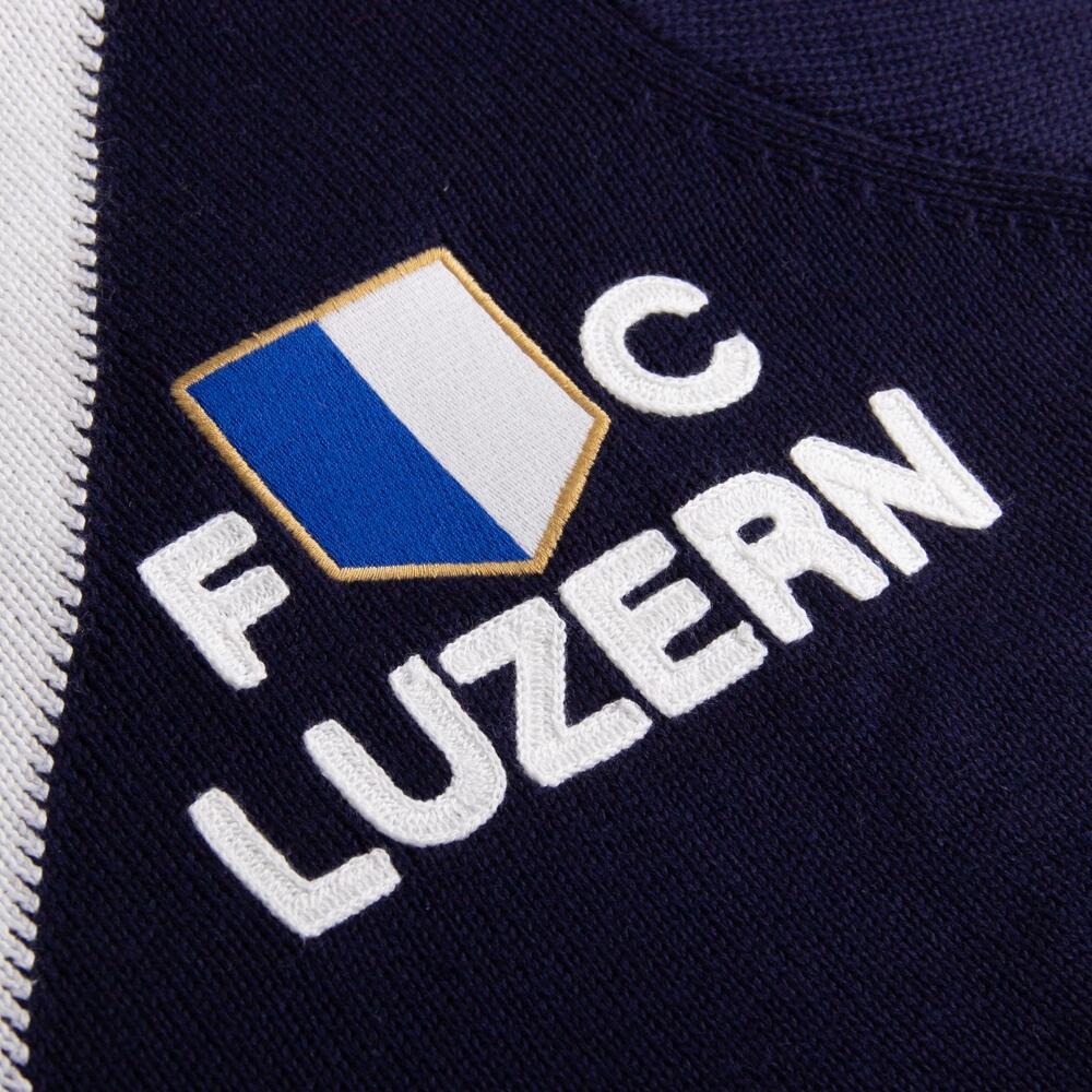 Herren - Retro Fußballjacke - FC Luzern 1959/60 - Marine 4/6