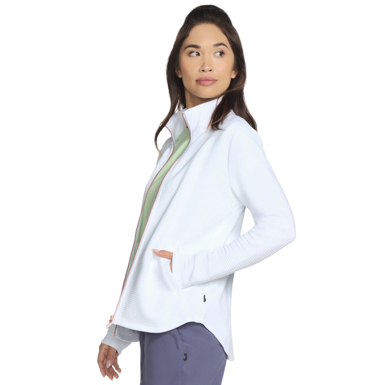 Bluza dresowa sportowa damska The Hoodless Hoodie GoWalk Shine Jacket 4/4